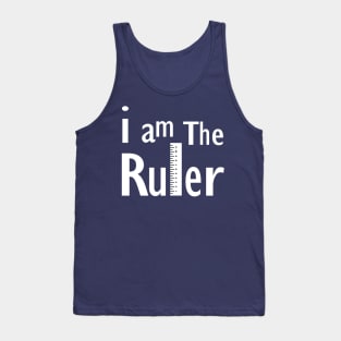 Ruler White Text Tank Top